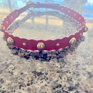 Sandro women’s red suede studded waist belt